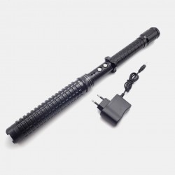 S03 Electroshock Defensa Personal Telescopic Bastón HY-X10 + linterna LED Cree 4 in 1 - 49 cm