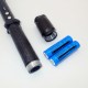 S03 Stun Gun Telescopic Baton HY-X10 + LED Flashlight Cree 4 in 1 - 49 cm