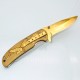 PK88 Taschenmesser - Einhandmesser Halbautomatische GOLD USA