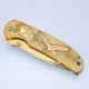 PK88 Taschenmesser - Einhandmesser Halbautomatische GOLD USA