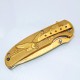 PK88 Coltello da tasca - una mano Coltello semiautomatica GOLD USA