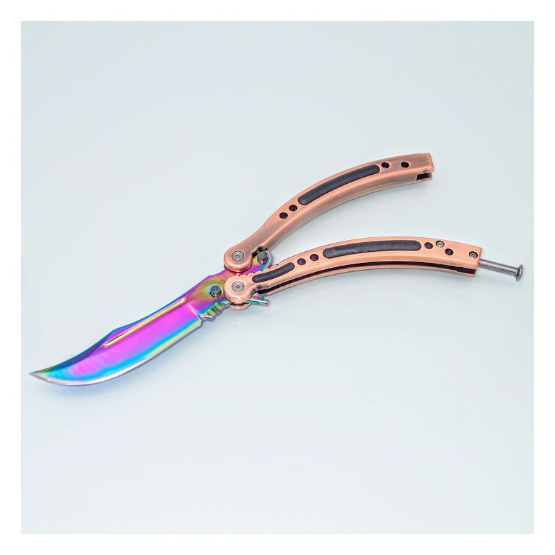 CS GO couteau papillon Karambit couteau pliant couteau d'entraînement lame  cadeau Balisong couteau pratique non affûté métal~1