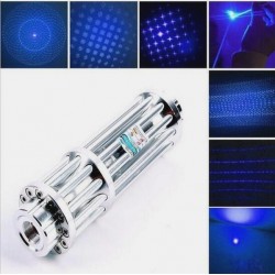 L02 Blauwe laser pointer - Blue Laserpen met 5 nozzles - PowerBank