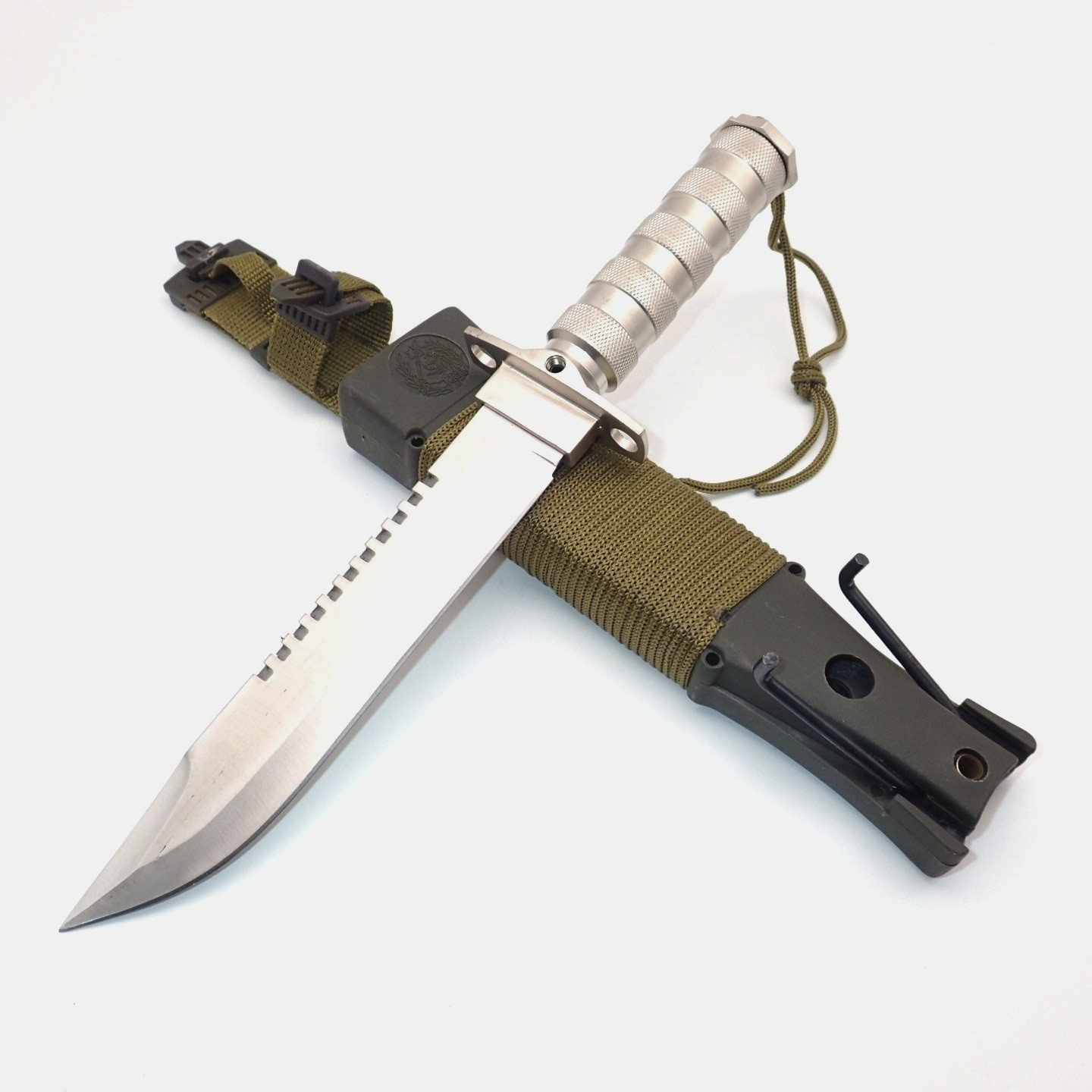 Coltello RAMBO 5 Last Blood Survival Bushcraft militare Caccia Pesca Softair