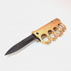 PK34 One Hand Knife Semiautomatic - Brass Knuckles Knife 